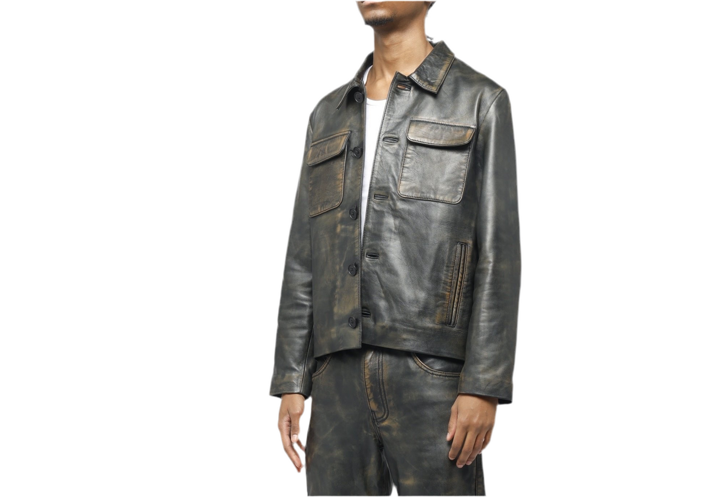 DISTRESSED LEATHER JACKET