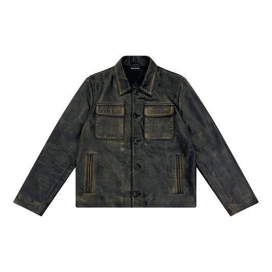 DISTRESSED LEATHER JACKET