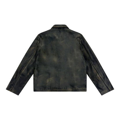DISTRESSED LEATHER JACKET