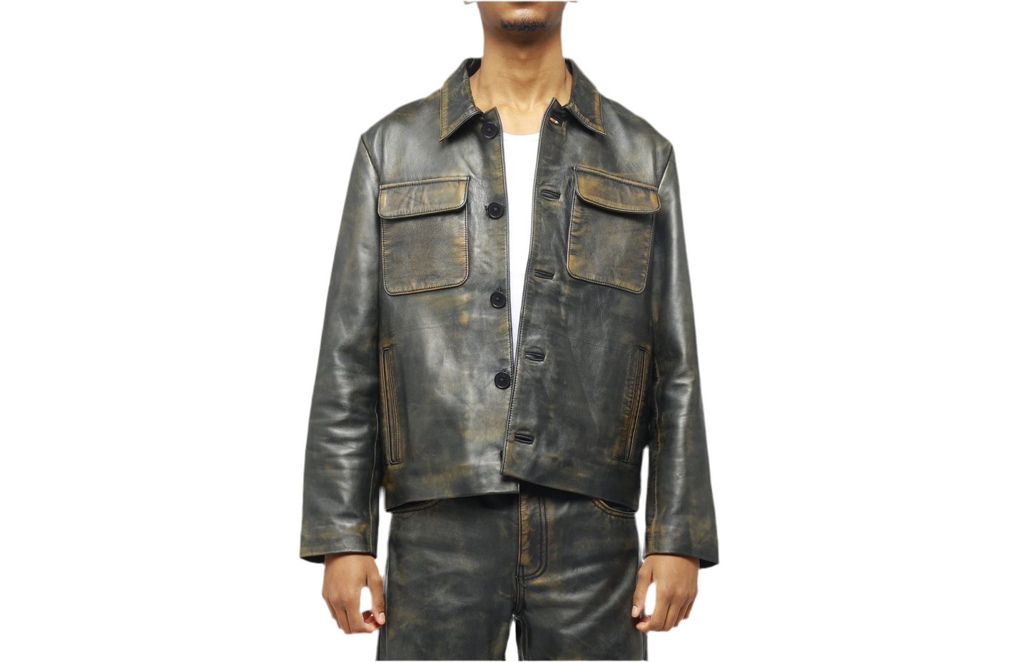 DISTRESSED LEATHER JACKET