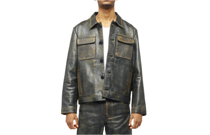 DISTRESSED LEATHER JACKET