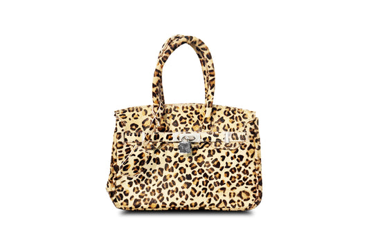 COWHIDE BAG 25 Leopard