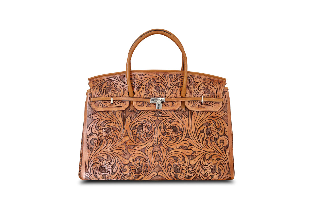 TOOLED LEATHER BAG 50