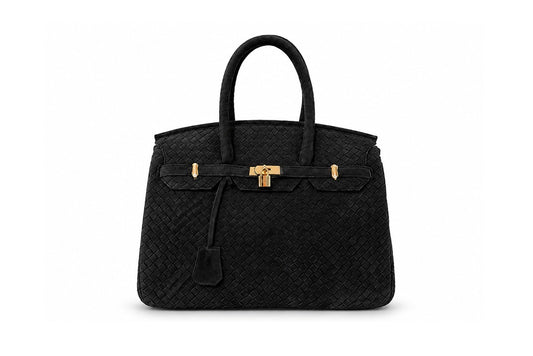 Woven Suede Leather BAG 40 "Black" Pre-Order